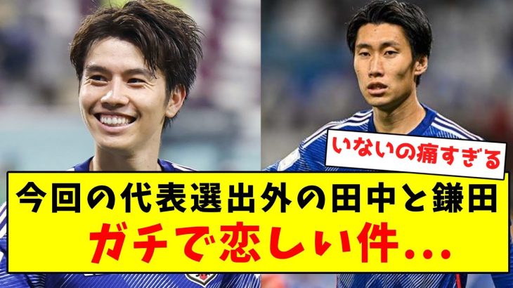 【失ってから気づく】今回の代表選出外の田中と鎌田、ガチで恋しい件…