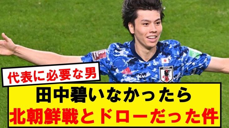 【ワオンガム】田中碧いなかったら北朝鮮戦とドローだった件wwwwwwwwww