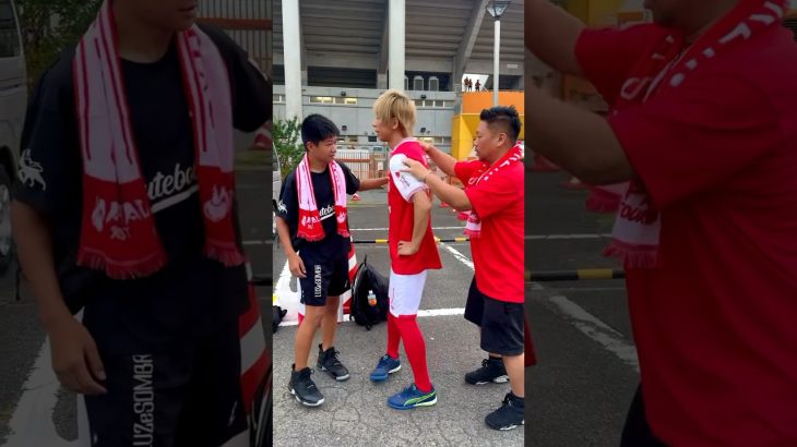 まさかの！？奇跡か！プロサッカー選手の伊東純也選手！？に会うことができた親子⚽️😍⚽️　#shorts #伊東純也＃サッカー