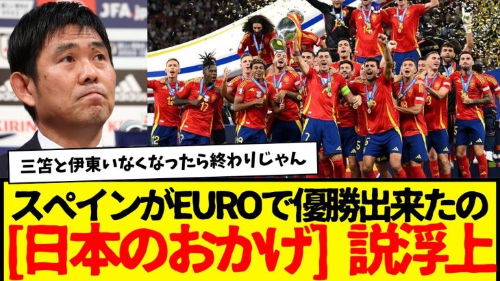 スペイン優勝は『日本のおかげ』説浮上wwwww　どんな理論だよこれ。