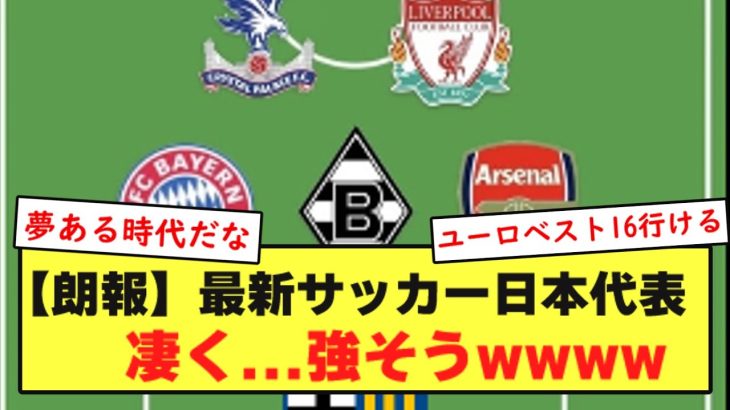 【歴代最強】最新サッカー日本代表、凄く…強そうwwwwwww