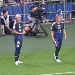 【W杯】伊東純也 代表復帰初ゴールでゴール裏に一礼‼現地映像 アジア最終予選 第1節