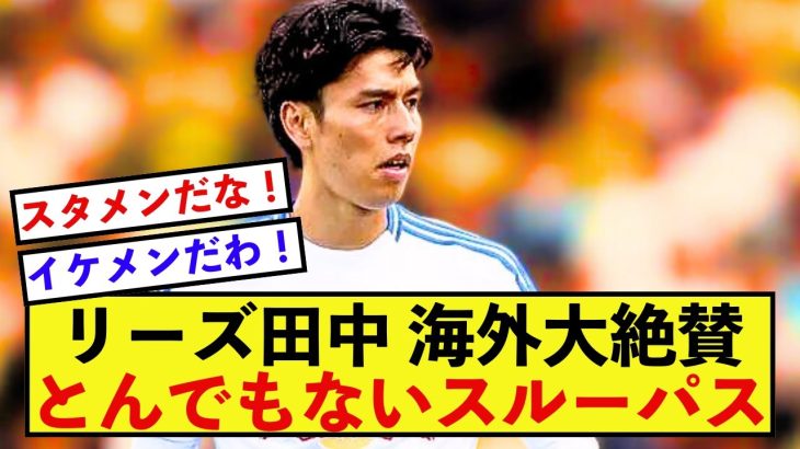 【確定】リーズ田中碧さん、とんでもないパスセンスを見せつける！！