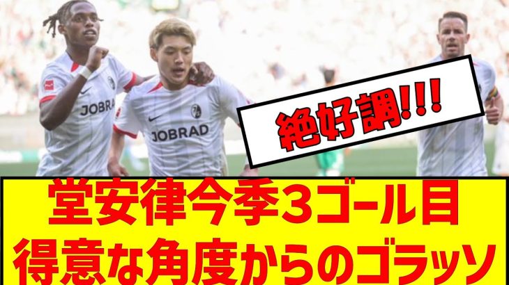 【動画】堂安律今季３ゴール目得意な角度からのゴラッソ　#サッカー日本代表 #堂安律 #サッカー2ch #速報 #サッカー速報 #ゴラッソ #ブンデスリーガ #アジア最終予選