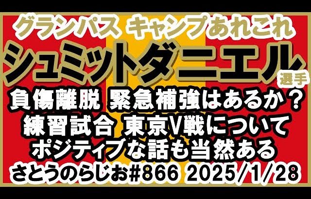 【キャンプ情報】名古屋グランパス 練習試合東京V戦 シュミットダニエル選手負傷【第866回】