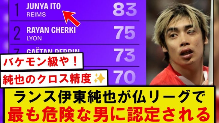 【話題】伊東純也、仏リーグのとんでもない記録で首位を獲得してしまうｗｗｗ