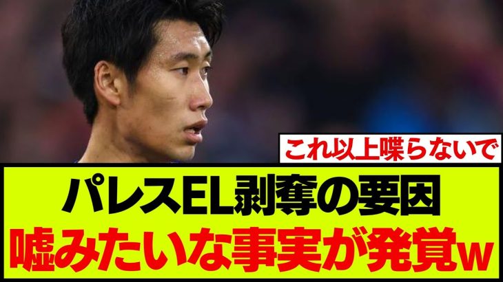 鎌田クリスタルパレス、EL出場権剥奪の要因の一つにファンがざわつく・・・