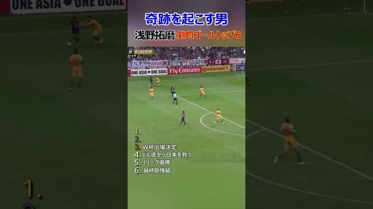 浅野拓磨劇的ゴールトップ6 #shorts #サッカー