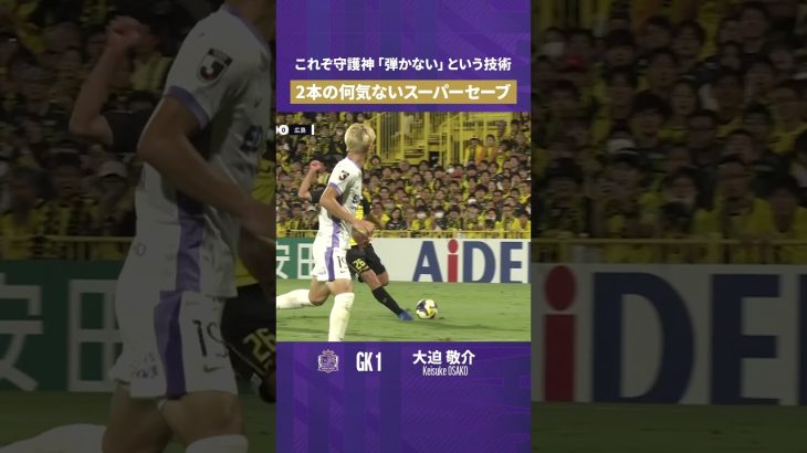 【何気ない連続スーパーセーブ】大迫敬介 「弾かない」技術でピンチを救う【セーブ動画】サンフレッチェ広島vs柏レイソル