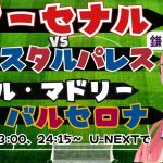 同時視聴｜鎌田大地スタメン アーセナル対クリスタル・パレス　レアル・マドリード対バルセロナ　#プレミアリーグ #ラリーガ 　サッカー女児VTuber #光りりあ　※映像はU-NEXT！