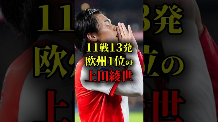 11戦13発欧州1位の上田綺世　#サッカー日本代表 #上田綺世 #日本代表 #ワールドカップ #w杯アジア最終予選