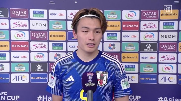 【試合後インタビュー】2試合連続ゴールの上田綺世「隙があるなと感じていた」｜AFCアジアカップ バーレーン×日本