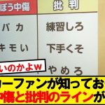 全サッカーファン必見の「批判と誹謗中傷のボーダーライン」がこちら