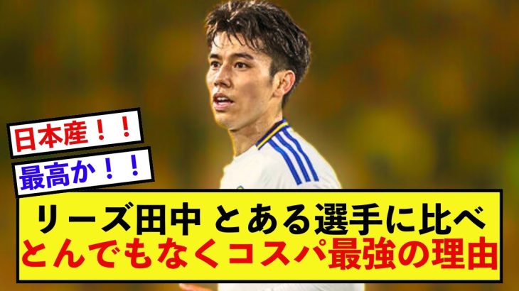 【吉報】リーズ田中碧さん、ある選手に比べると費用対効果抜群！！