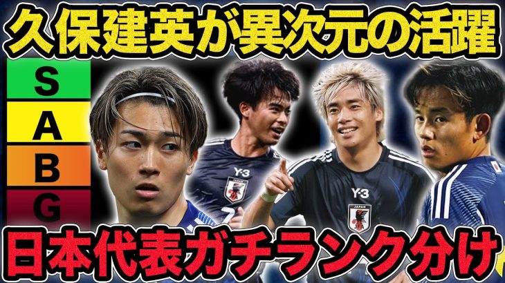 【久保建英】サッカー日本代表をランク分け…中国相手に無双した久保の評価がヤバい。