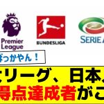 日本人サッカー選手、五大リーグ二桁得点達成者がこちら