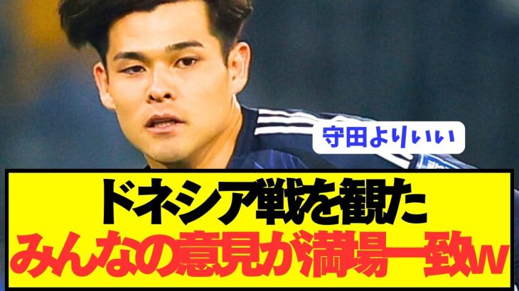 【速報】日本代表のインドネシア戦を観たみんなの意見が満場一致してしまうwwwww